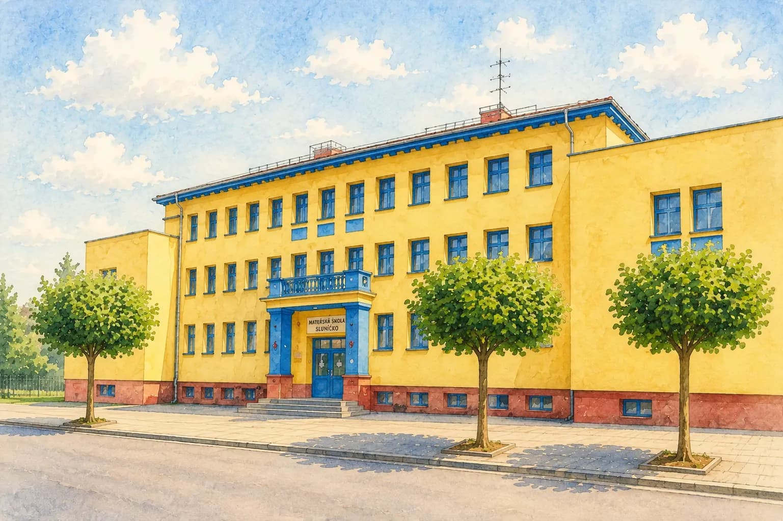 Budova MŠ Sluníčko v centru Žamberka